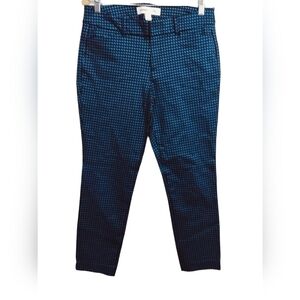 (1158) Old Navy Pixie Pants Houndstooth with Blue Metallic fabric Size 8
